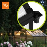 Szklarnia ogrodowa z poliwęglanu - Viola IV - 3x2m - czarna GRINDI - 12