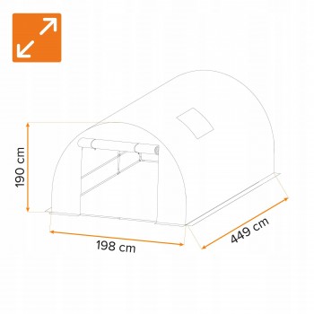 Tunel foliowy szklarnia ogrodowa - Iris II - 2x4,5m GRINDI IN THE GARDEN - 4