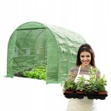 Tunel foliowy szklarnia ogrodowa 4 x 2 m Zielony - Oxalis II GRINDI - 1
