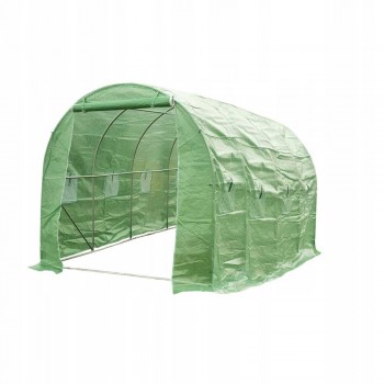 Tunel foliowy szklarnia ogrodowa 4 x 2 m Zielony - Oxalis II GRINDI - 3