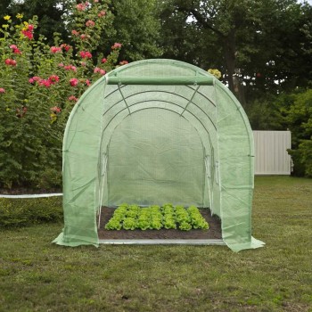 Tunel foliowy szklarnia ogrodowa 4 x 2 m Zielony - Oxalis II GRINDI - 6