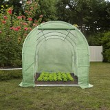 Tunel foliowy szklarnia ogrodowa 4 x 2 m Zielony - Oxalis II GRINDI - 6