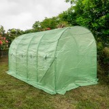 Tunel foliowy szklarnia ogrodowa 4 x 2 m Zielony - Oxalis II GRINDI - 7