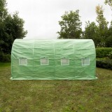 Tunel foliowy szklarnia ogrodowa 4 x 2 m Zielony - Oxalis II GRINDI - 8