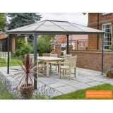 Altana ogrodowa aluminiowa, antracytowa - Libra I 3x3m GRINDI IN THE GARDEN - 6