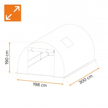 Tunel foliowy szklarnia ogrodowa - Iris I - 2x3m GRINDI IN THE GARDEN - 3