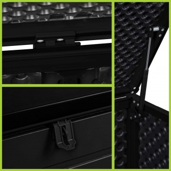 Skrzynia ogrodowa 680L - czarna z siedziskiem - Padda GRINDI IN THE GARDEN - 13