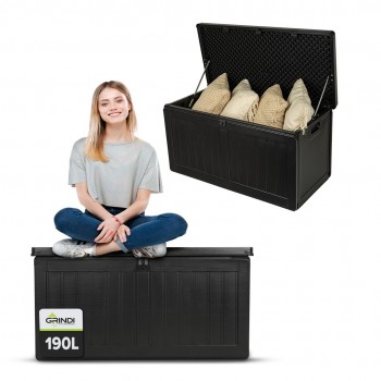 Skrzynia ogrodowa - Morus 190 litrów, czarna GRINDI - 2