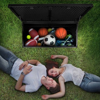 Skrzynia ogrodowa - Cygnus 270 litrów, czarna GRINDI - 14