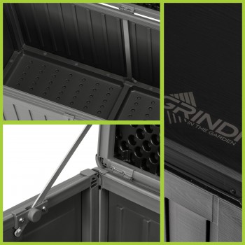 Skrzynia ogrodowa - Cygnus 270 litrów, ciemnoszara GRINDI IN THE GARDEN - 7