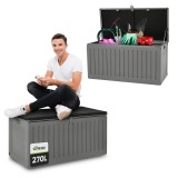 Skrzynia ogrodowa - Cygnus 270 litrów, ciemnoszara GRINDI IN THE GARDEN - 2