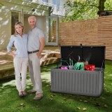 Skrzynia ogrodowa - Cygnus 270 litrów, ciemnoszara GRINDI IN THE GARDEN - 11