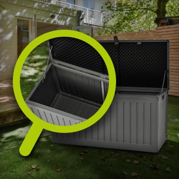 Skrzynia ogrodowa - Cygnus 270 litrów, ciemnoszara GRINDI IN THE GARDEN - 12