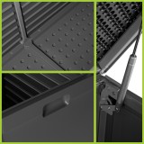 Skrzynia ogrodowa - Larus 390 litrów - ciemnoszara GRINDI IN THE GARDEN - 14