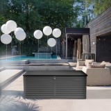 Skrzynia ogrodowa - Larus 390 litrów - ciemnoszara GRINDI IN THE GARDEN - 15