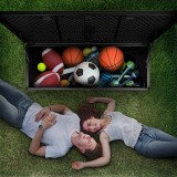 Skrzynia ogrodowa - Larus 390 litrów - ciemnoszara GRINDI IN THE GARDEN - 16