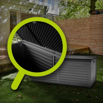 Skrzynia ogrodowa - Larus 390 litrów - ciemnoszara GRINDI IN THE GARDEN - 13