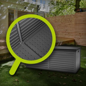 Skrzynia ogrodowa - Larus 390 litrów - ciemnoszara GRINDI IN THE GARDEN - 12