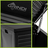 Skrzynia ogrodowa - Larus 390 litrów - czarna GRINDI IN THE GARDEN - 9