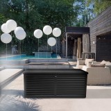 Skrzynia ogrodowa - Larus 390 litrów - czarna GRINDI IN THE GARDEN - 11