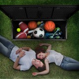 Skrzynia ogrodowa - Larus 390 litrów - czarna GRINDI IN THE GARDEN - 12