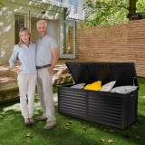 Skrzynia ogrodowa - Larus 390 litrów - czarna GRINDI IN THE GARDEN - 14
