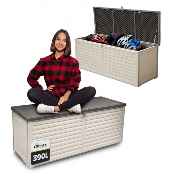 Skrzynia ogrodowa z siedziskiem - Larus 390 litrów GRINDI IN THE GARDEN - 2