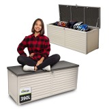 Skrzynia ogrodowa z siedziskiem - Larus 390 litrów GRINDI IN THE GARDEN - 2