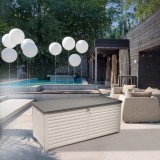 Skrzynia ogrodowa z siedziskiem - Larus 390 litrów GRINDI IN THE GARDEN - 11