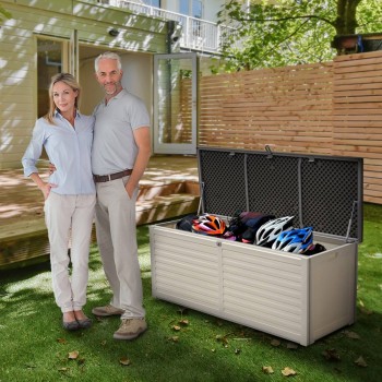 Skrzynia ogrodowa z siedziskiem - Larus 390 litrów GRINDI IN THE GARDEN - 14