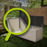 Skrzynia ogrodowa z siedziskiem - Larus 390 litrów GRINDI IN THE GARDEN - 15