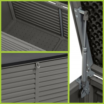 Skrzynia ogrodowa - Columba 490 litrów - ciemnoszara GRINDI IN THE GARDEN - 7