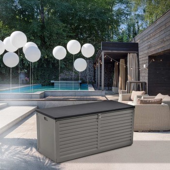 Skrzynia ogrodowa - Columba 490 litrów - ciemnoszara GRINDI IN THE GARDEN - 8