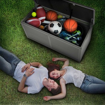 Skrzynia ogrodowa - Columba 490 litrów - ciemnoszara GRINDI IN THE GARDEN - 9