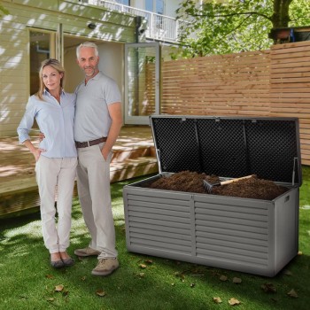 Skrzynia ogrodowa - Columba 490 litrów - ciemnoszara GRINDI IN THE GARDEN - 11