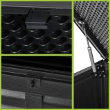 Skrzynia ogrodowa 490L czarna z siedziskiem - Columba GRINDI IN THE GARDEN - 13