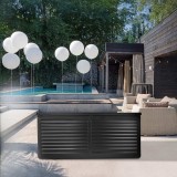 Skrzynia ogrodowa 490L czarna z siedziskiem - Columba GRINDI IN THE GARDEN - 16