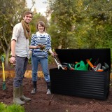 Skrzynia ogrodowa 490L czarna z siedziskiem - Columba GRINDI IN THE GARDEN - 18