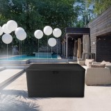 Skrzynia ogrodowa 570L - czarna z siedziskiem - Rissa I GRINDI IN THE GARDEN - 14