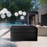 Skrzynia ogrodowa 870L - czarna z siedziskiem - Rissa II GRINDI IN THE GARDEN - 13