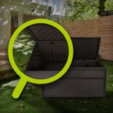 Skrzynia ogrodowa 870L - brązowa z siedziskiem - Rissa II GRINDI - 13