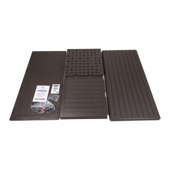 Skrzynia ogrodowa 570L - brązowa z siedziskiem - Treeline I GRINDI IN THE GARDEN - 17