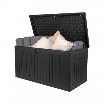 Skrzynia ogrodowa 570L - czarna z siedziskiem - Treeline I GRINDI IN THE GARDEN - 4