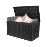 Skrzynia ogrodowa 570L - czarna z siedziskiem - Treeline I GRINDI IN THE GARDEN - 4