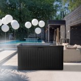 Skrzynia ogrodowa 870L - czarna z siedziskiem - Treeline II GRINDI IN THE GARDEN - 13