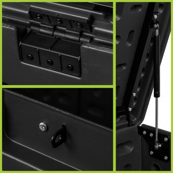 Skrzynia ogrodowa 870L - czarna z siedziskiem - Treeline II GRINDI IN THE GARDEN - 9