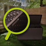 Skrzynia ogrodowa 870L - brązowa  z siedziskiem - Treeline II GRINDI - 12