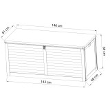 Skrzynia ogrodowa - Columba 490 litrów - ciemnoszara GRINDI IN THE GARDEN - 13