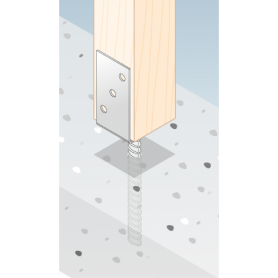 Podstawa słupa - kotwa do betonu typ U - czarna GRUNDLINE - 13