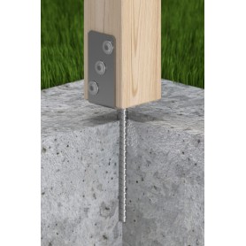 Podstawa słupa - kotwa do betonu typ U - czarna GRUNDLINE - 14